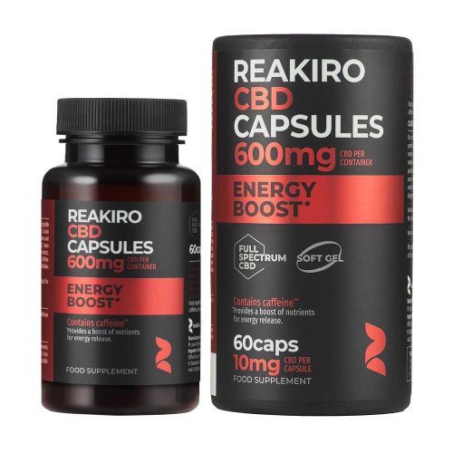 Reakiro Energy Boost CBD capsules 60 pcs | 600 mg