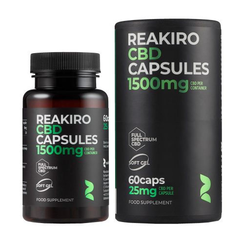 Reakiro CBD capsules 25 mg 60 db | 1500 mg