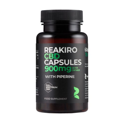 Reakiro Vegan CBD capsules 15 mg 60 db | 900 mg